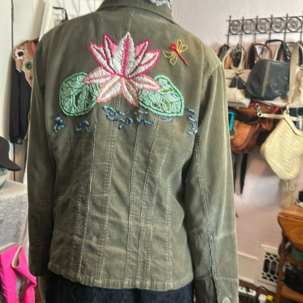 🔥SOLD🔥 Handcrafted water, lily jacket